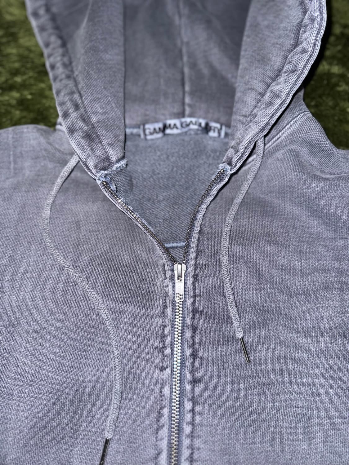 [XL] 감마 갤러리 울트라 헤비 피그먼트 다잉 후드 집업 인디고 블루 상품이미지3