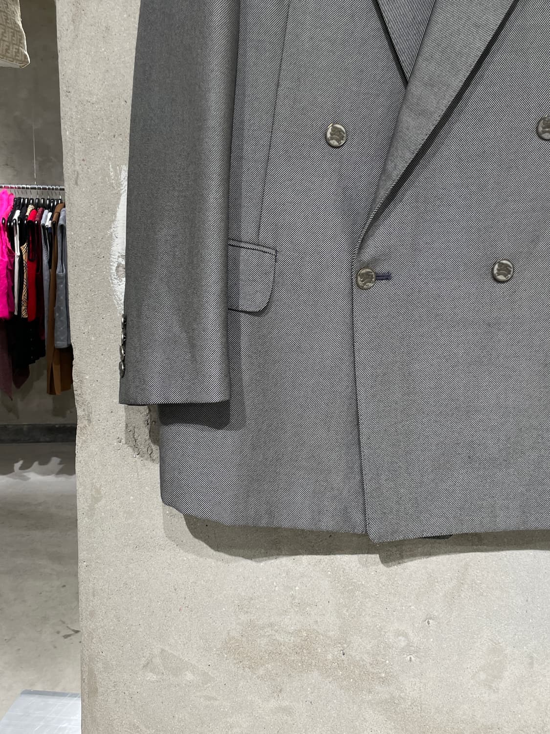 버버리 그레이 스트레치 1B 울 블레이저 상품이미지4