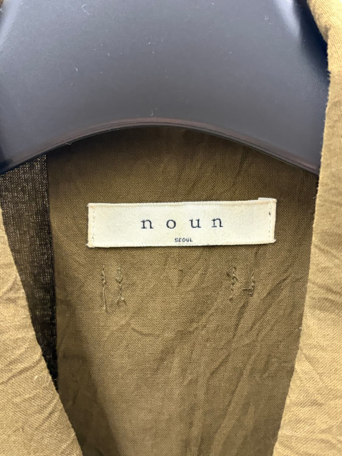 Noun wrinkle shirt jacket khaki 2 상품이미지5