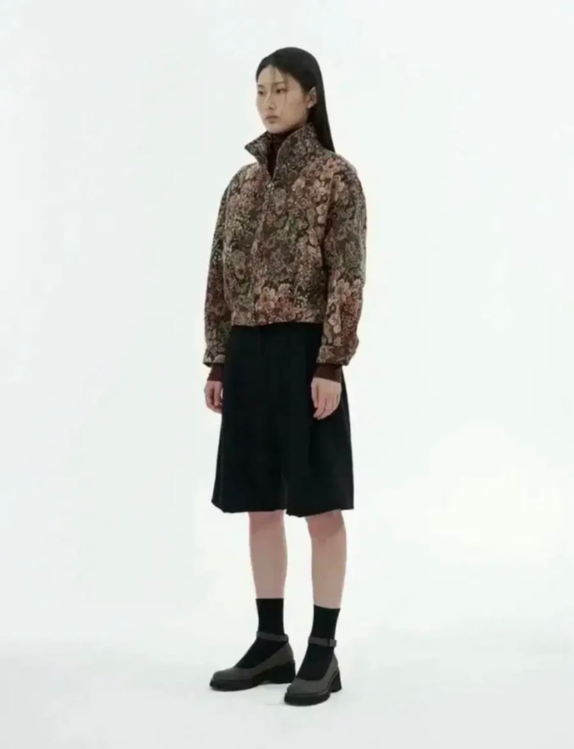 이모멘토 플라워 자카드 블루종 상품이미지2