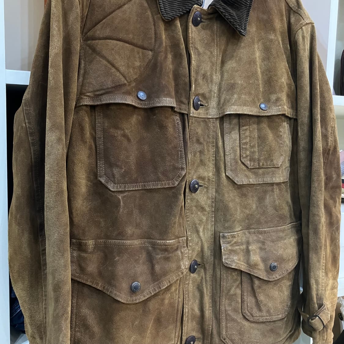 폴로 랄프로렌 스웨이드 송아지가죽 헌팅 자켓 L 상품이미지4