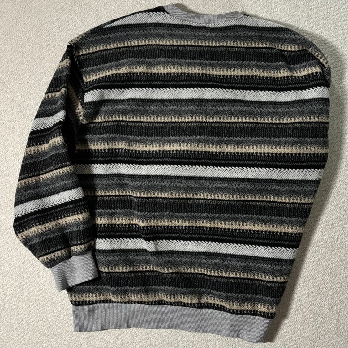 빈티지 모리걸 스트라이프 패턴 니트 맨투맨 상품이미지4