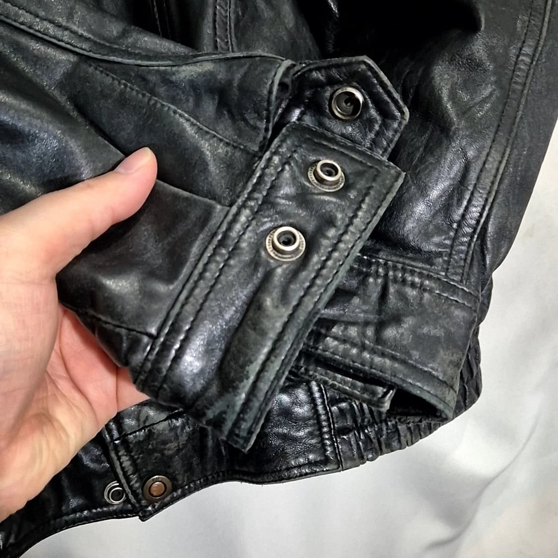 Vintage 가죽 봄버 자켓 상품이미지6