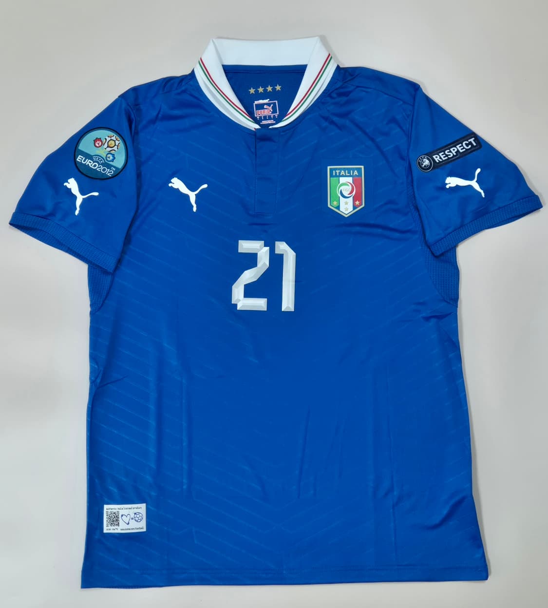 유로 2012 이탈리아 국대 홈 피를로 유니폼 L 상품이미지2