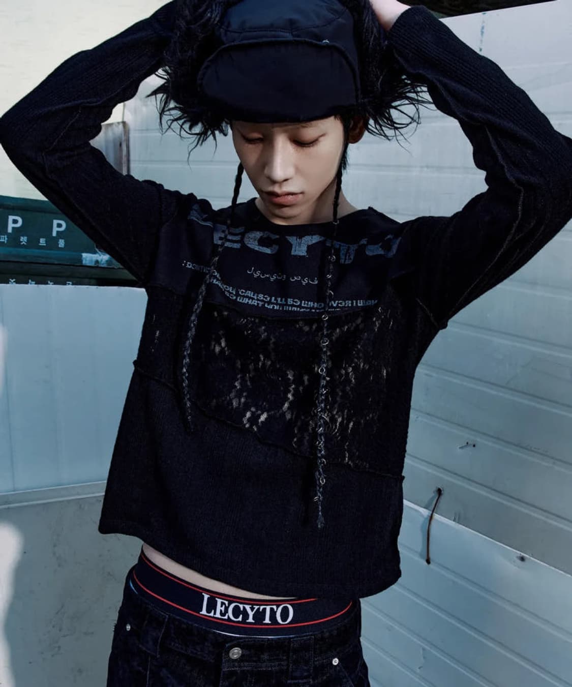 Lecyto Lettering Mix Long Sleeve 상품이미지1