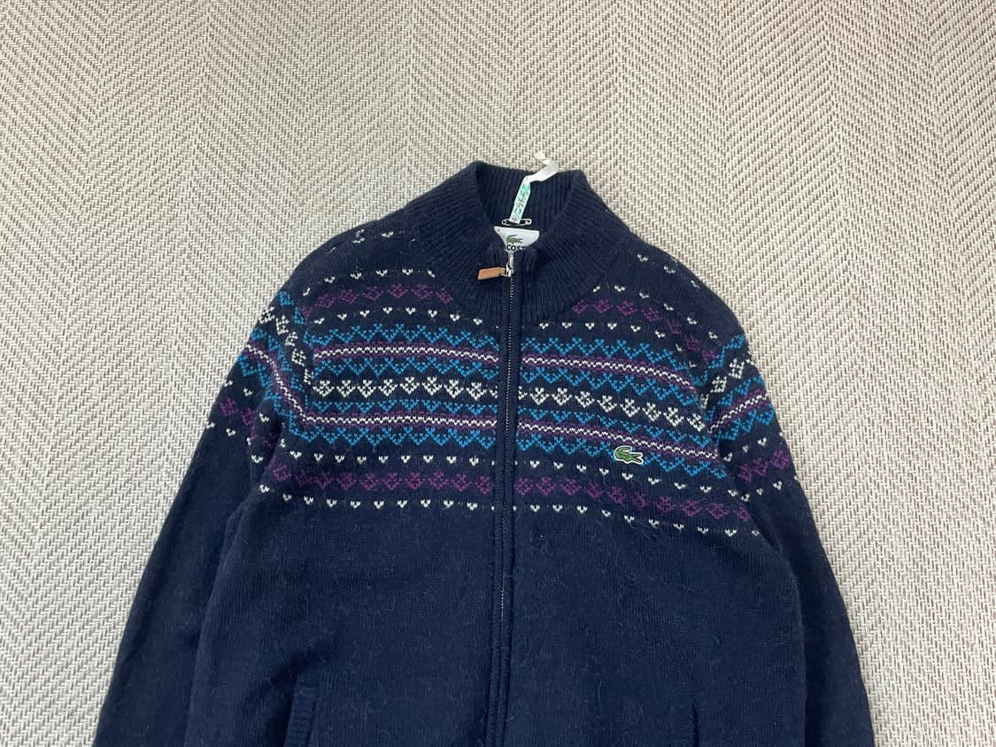 라코스테 멀티컬러 페어아일 니트 집업 J03646 상품이미지2