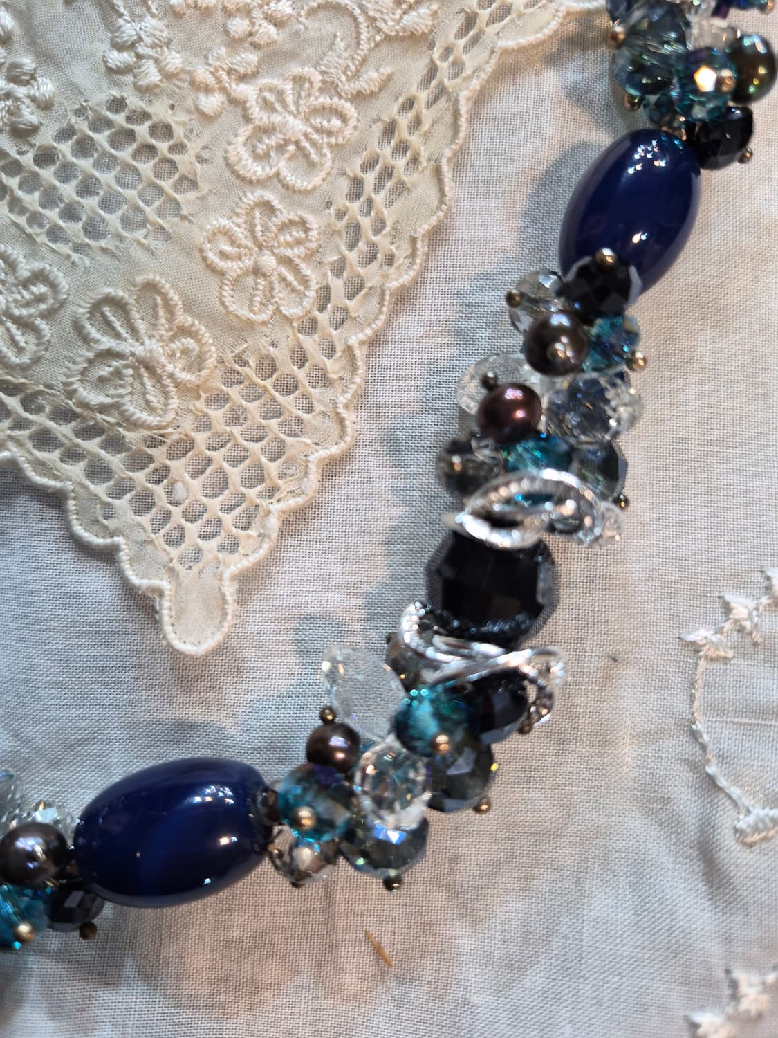 이태리 유리공예 블루톤 목걸이  상품이미지8