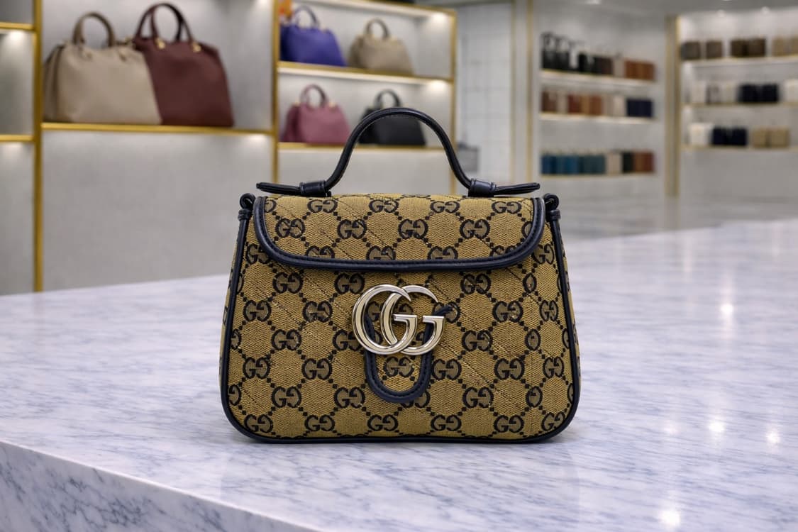 [S급] 구찌 GG 마몽 마틀라세 캔버스 핸들백 미니 판매합니다!!! 상품이미지1