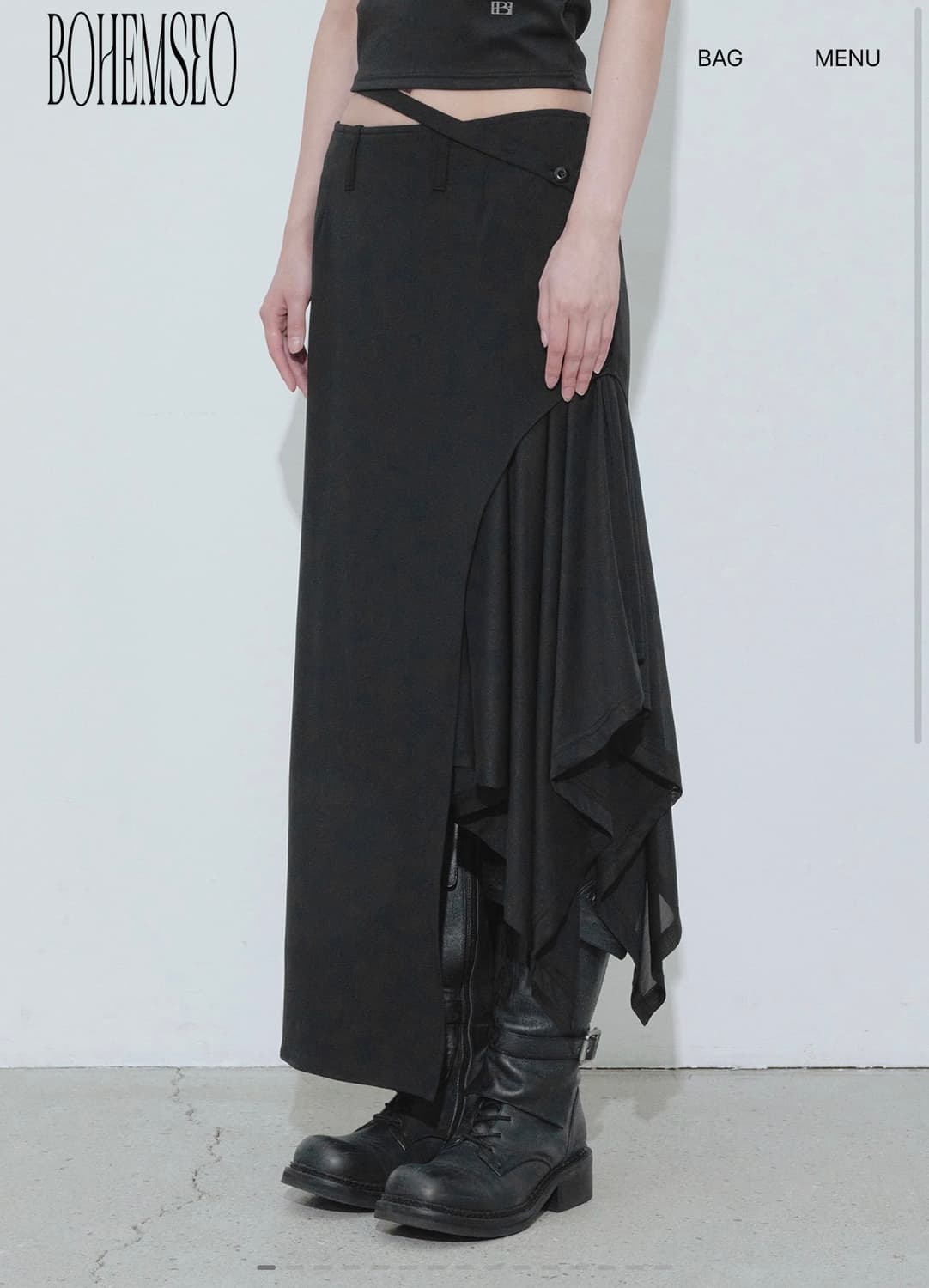 bohemseo sheer layered skirt 상품이미지1