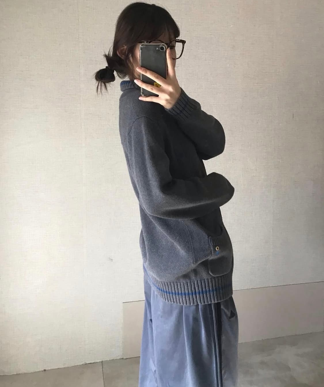 빈티지 아디다스 브이넥 버튼 니트 가디건 상품이미지3