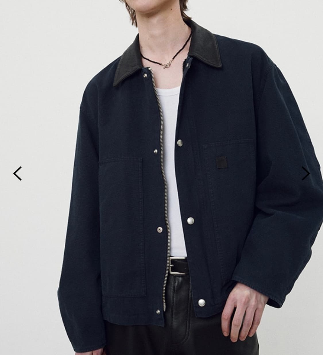 토니웩 레더카라가먼트 워크자켓 페디드네이비 상품이미지10