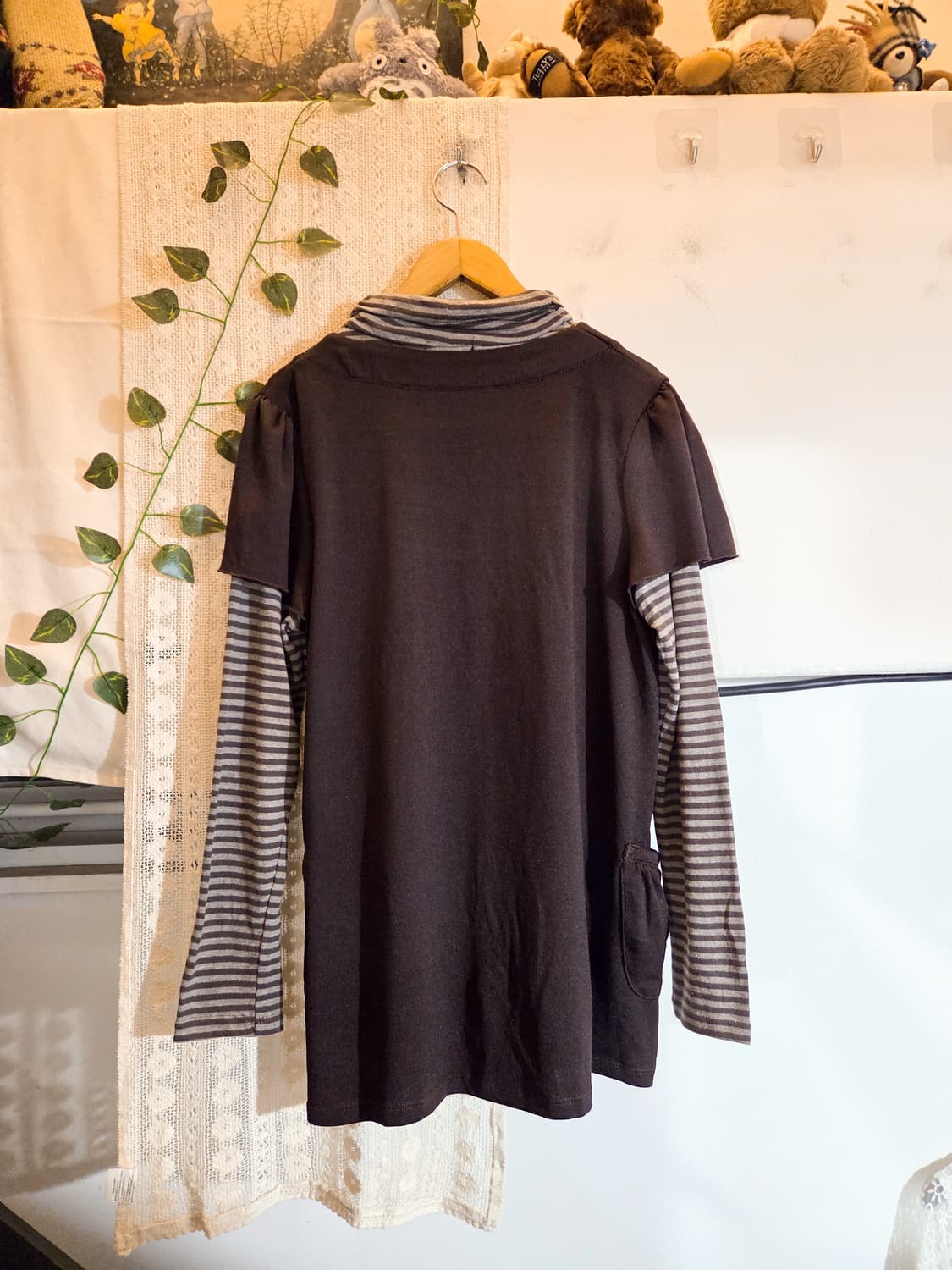 코코아 레이어드 일체형 탑 상품이미지4