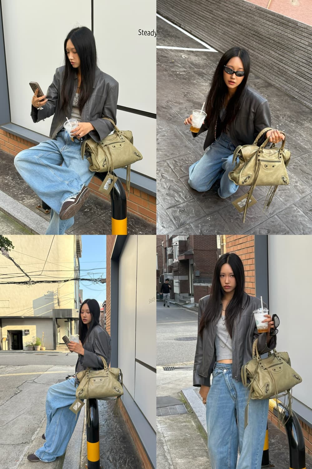 발렌시아가 모터백 카키(그린) 상품이미지2
