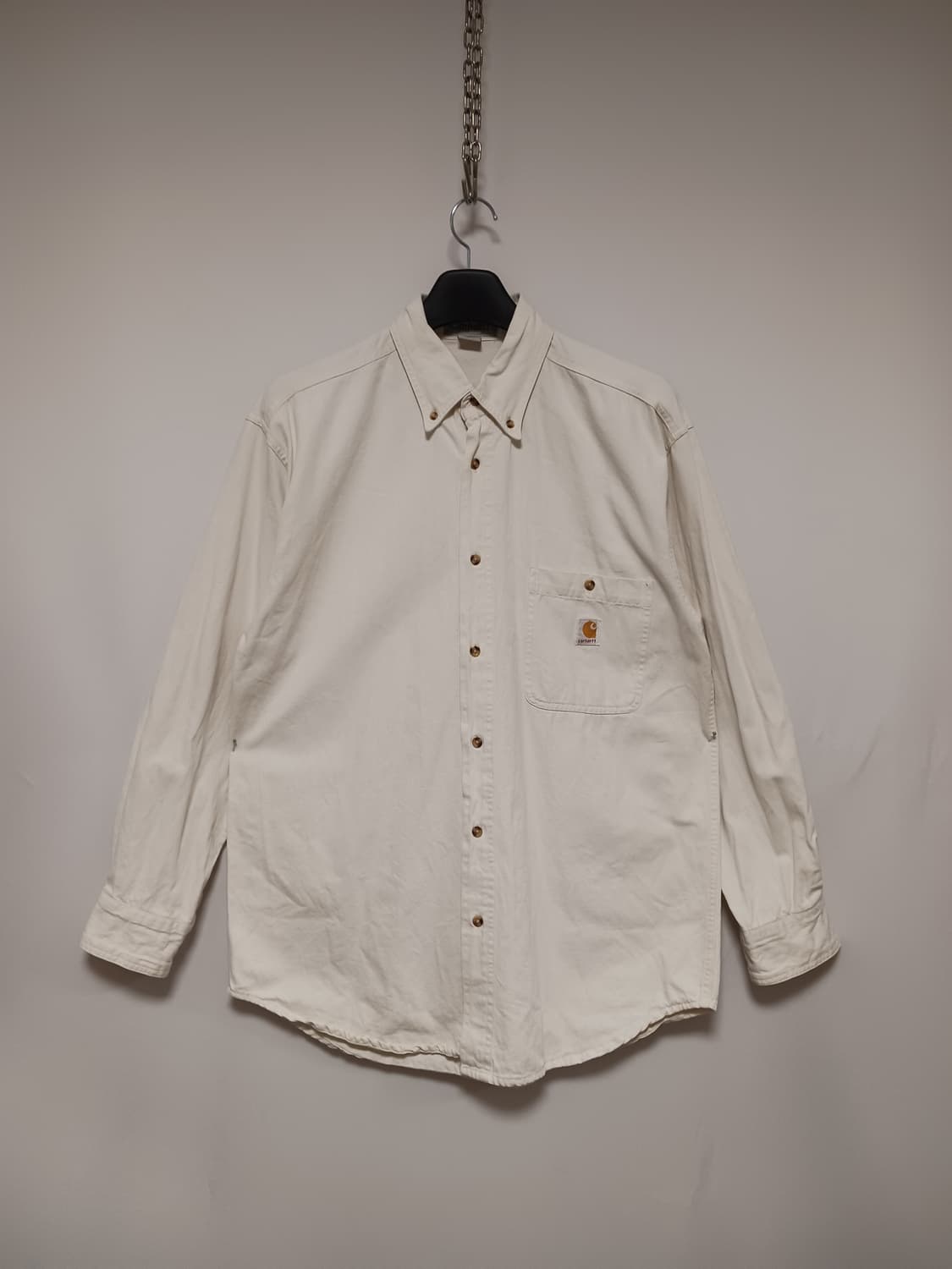 칼하트 베이지. 롱슬리브리스 워크셔츠 상품이미지1