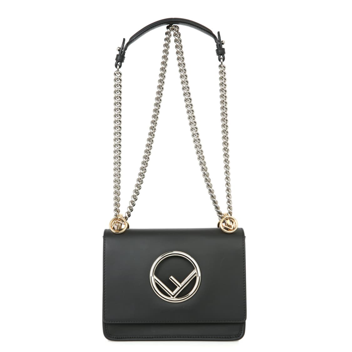 펜디 칸아이 체인 숄더백 스몰 크로스백 8BT286 블랙 상품이미지4