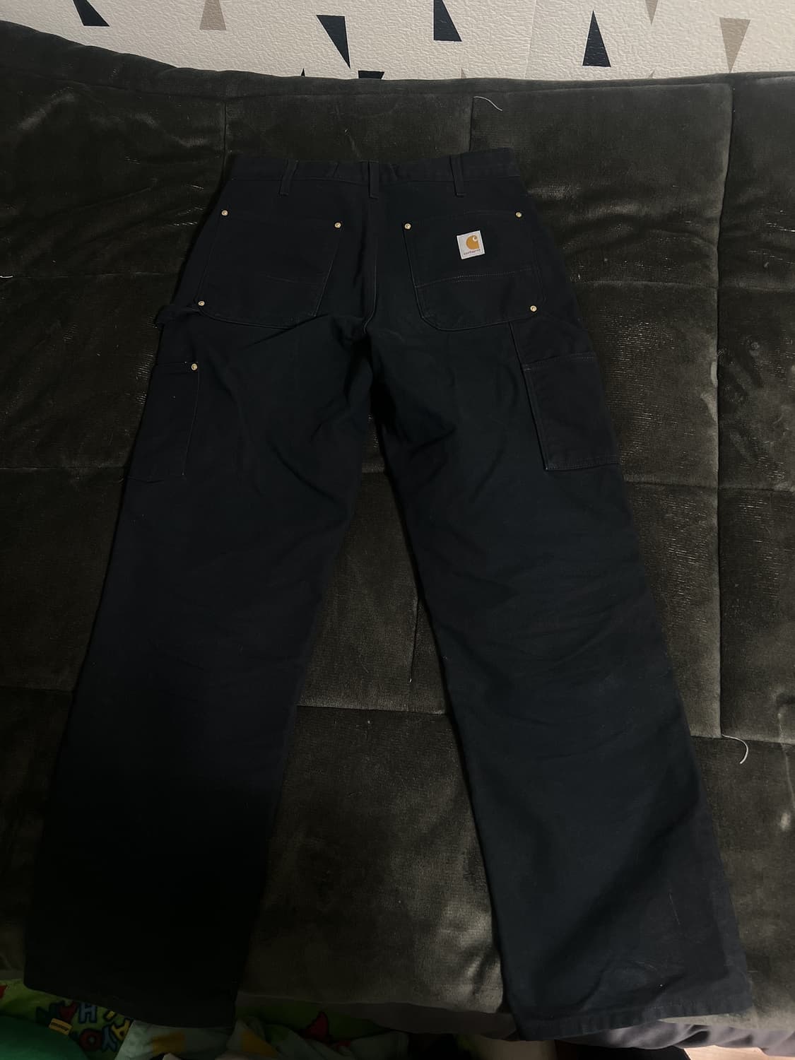 칼하트 더블니 B01 블랙 워크팬츠 33x30 상품이미지3