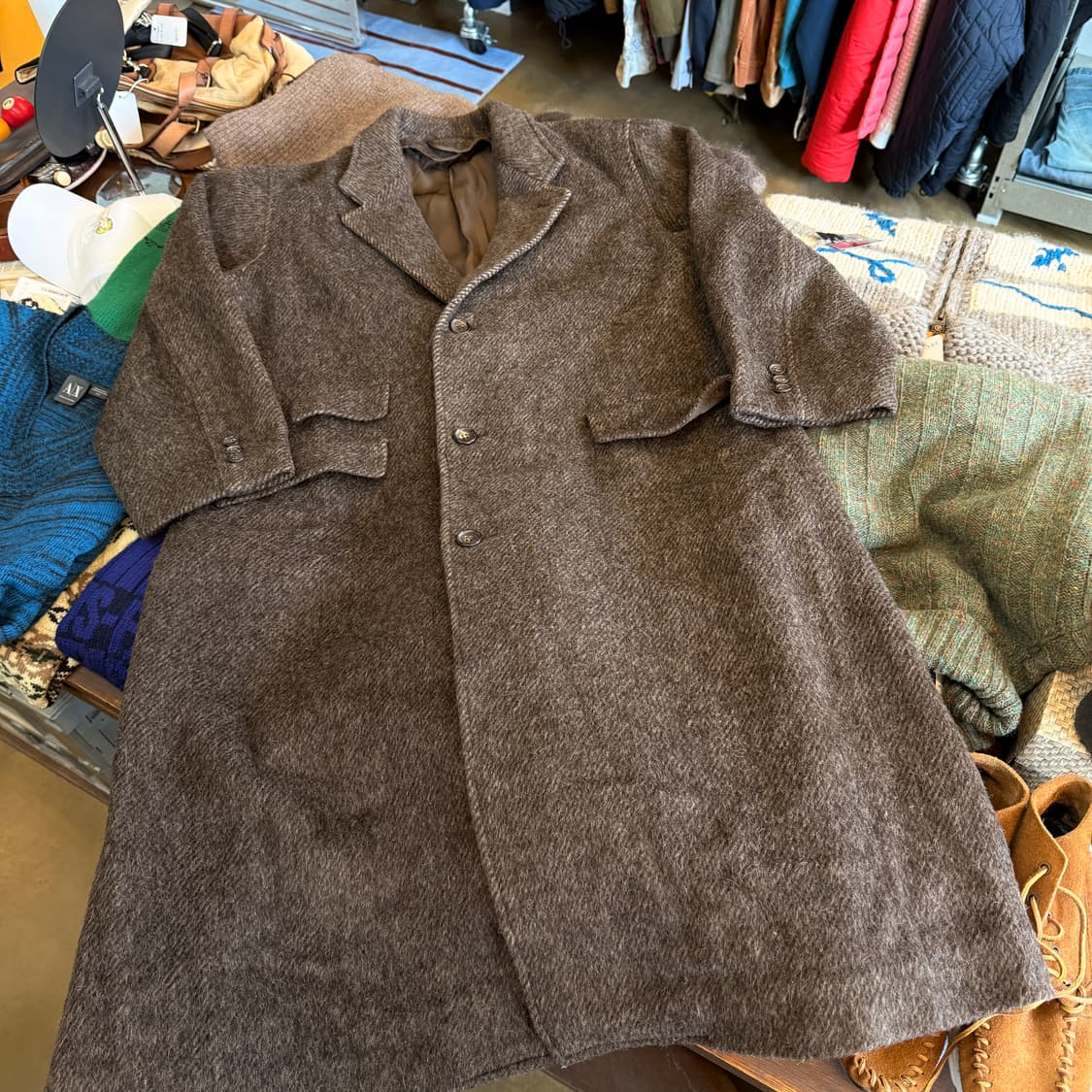 ~ xl 추천 맨즈 비기 by 타케오 키쿠치 헤어리 원단 오버사이즈 코트 상품이미지2