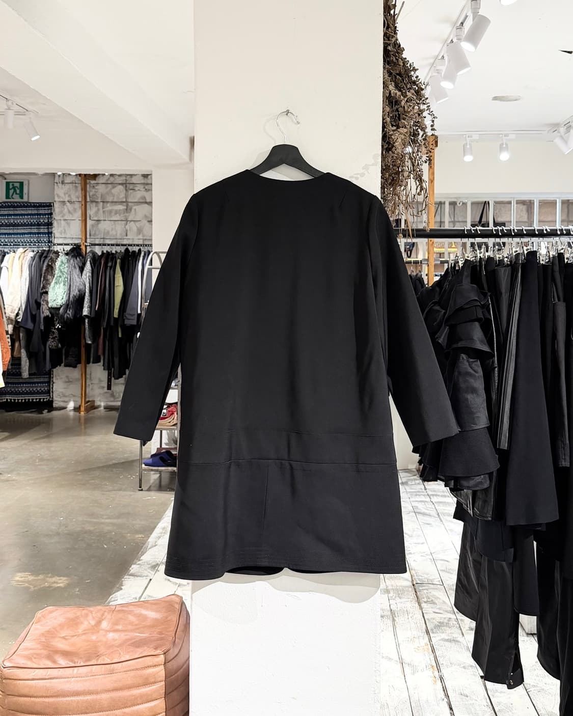 질샌더 블랙 노카라 버진울 코트 상품이미지7