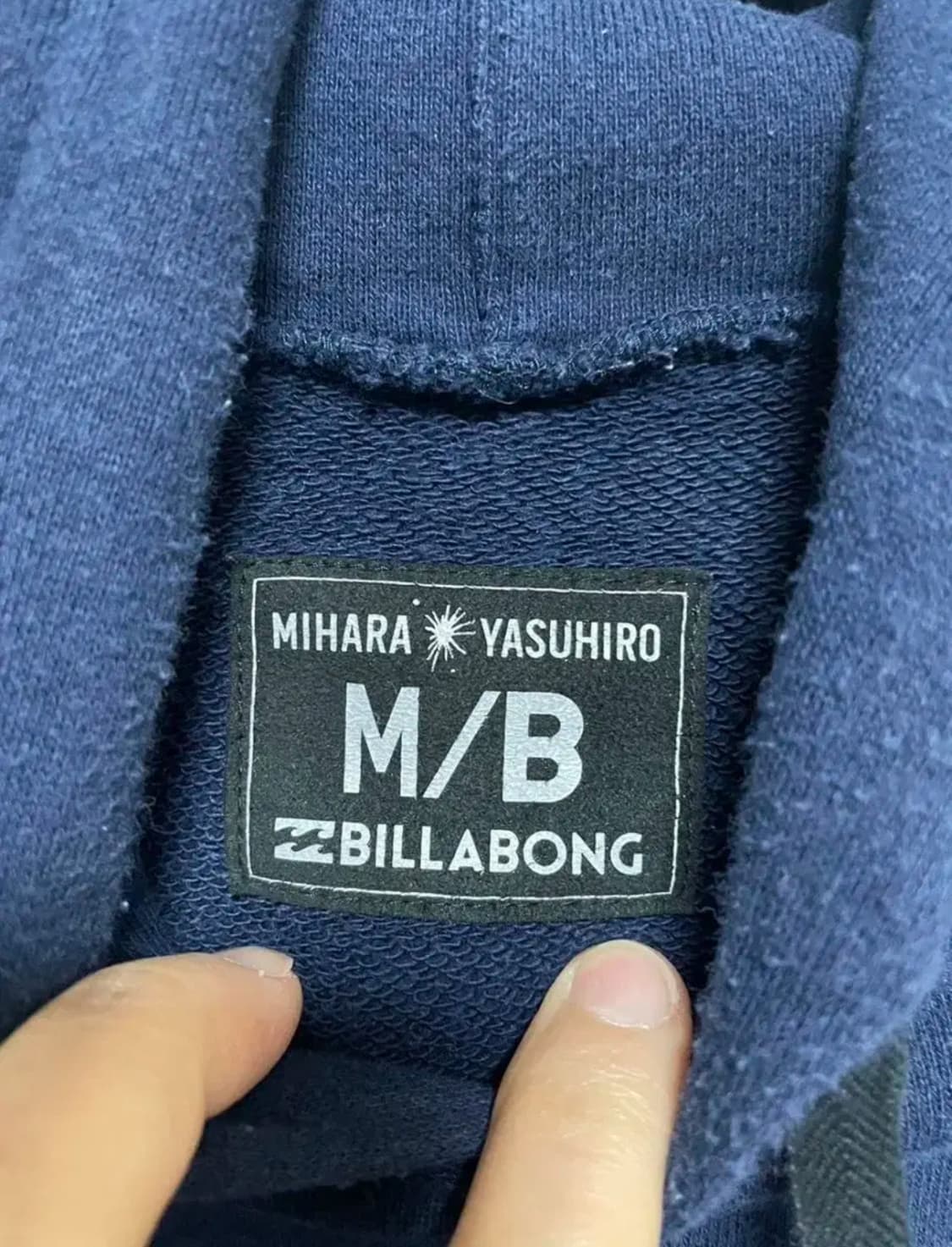 미하이야스히로 MIHARA /빌라봉 콜라보 후디 M size ( Navy 상품이미지3