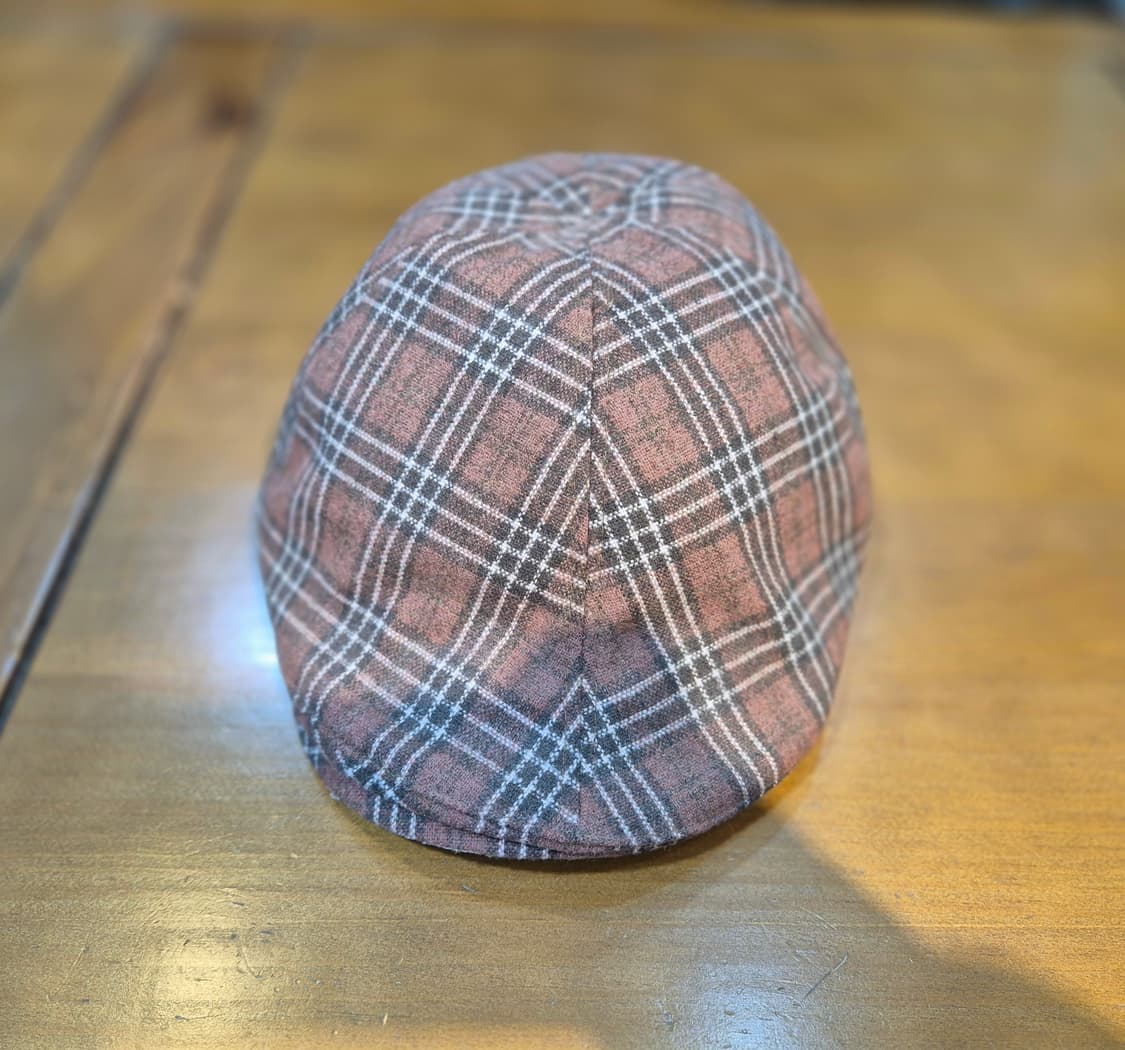 브라운 체크 헌팅캡 상품이미지2