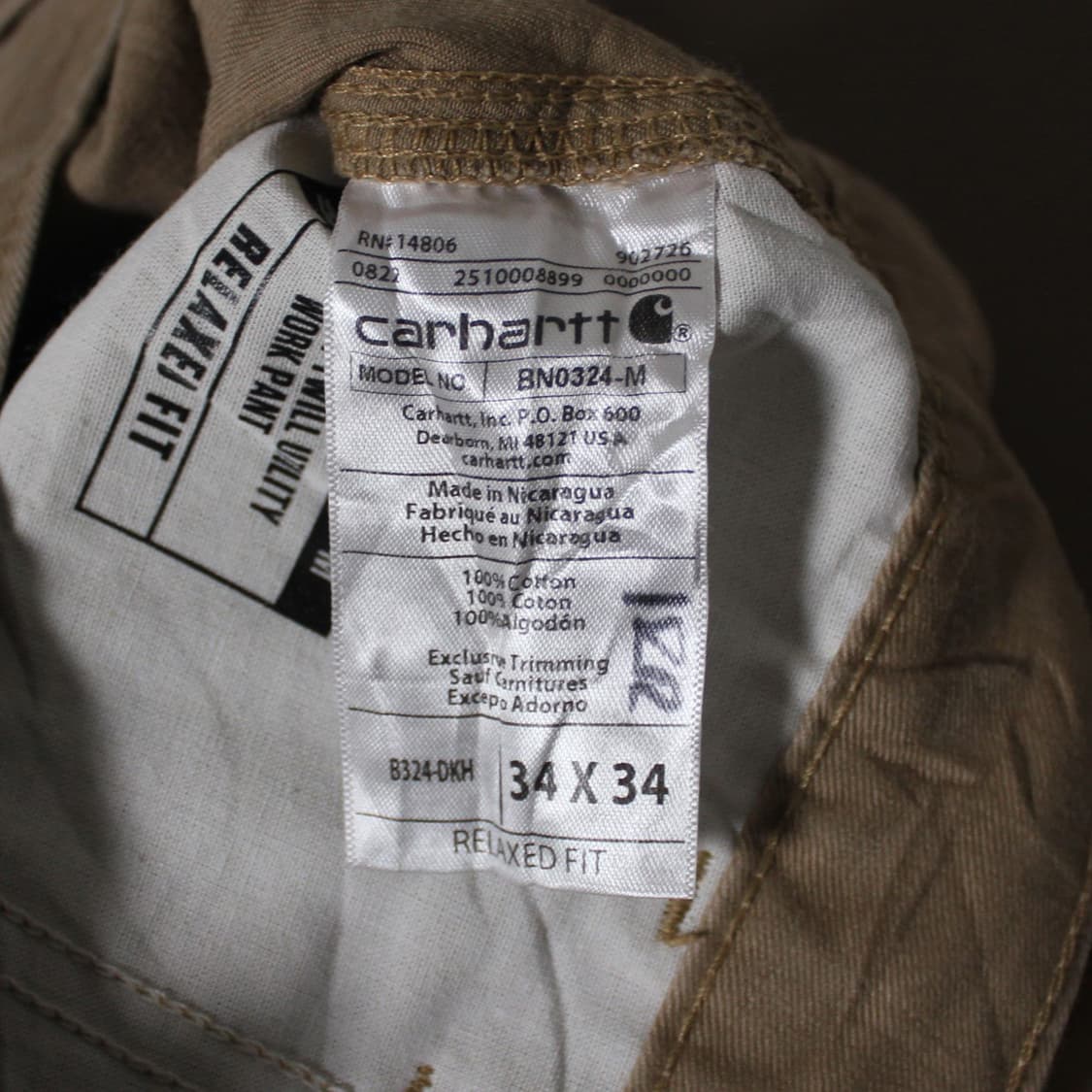 Carhartt 칼하트 릴렉스핏 더블니 워크 팬츠 상품이미지6