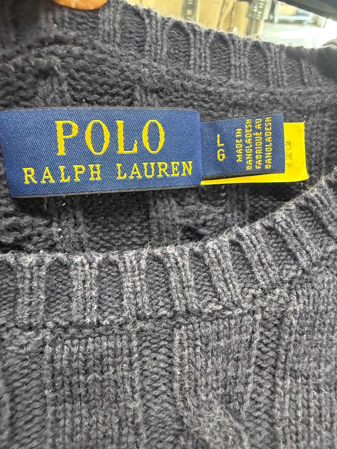 폴로 랄프 로렌 케이블 니트 코튼 크루넥 스웨터 상품이미지3
