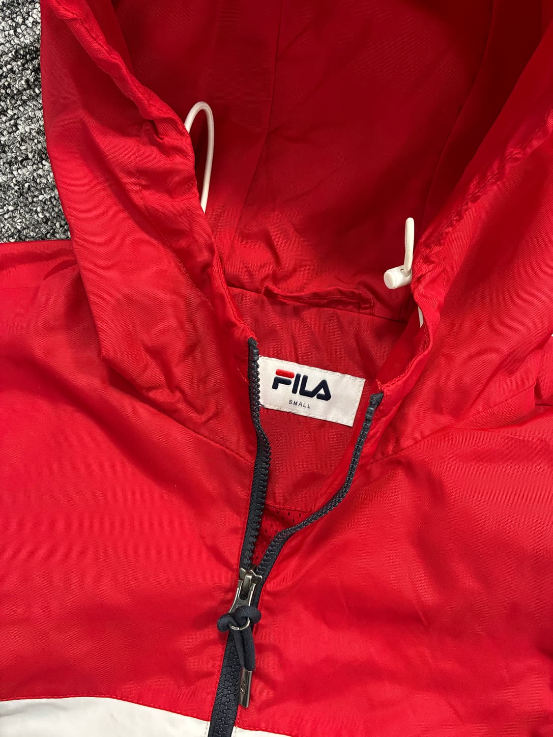 휠라 쿼터 네이비 레드 빅로고 아노락 S 상품이미지5