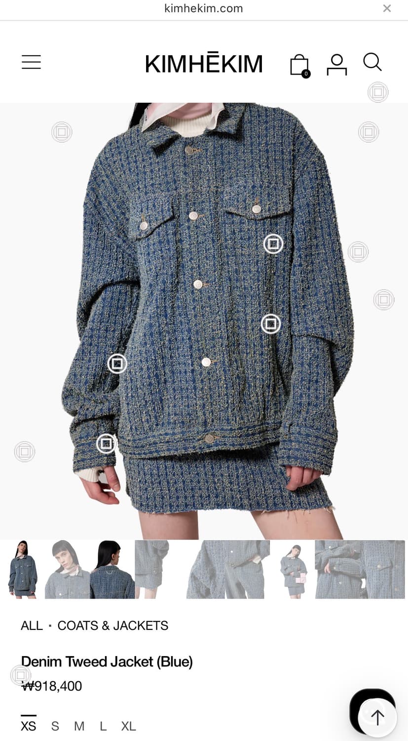 KIMHEKIM 김해김 denim tweed jacket 상품이미지1