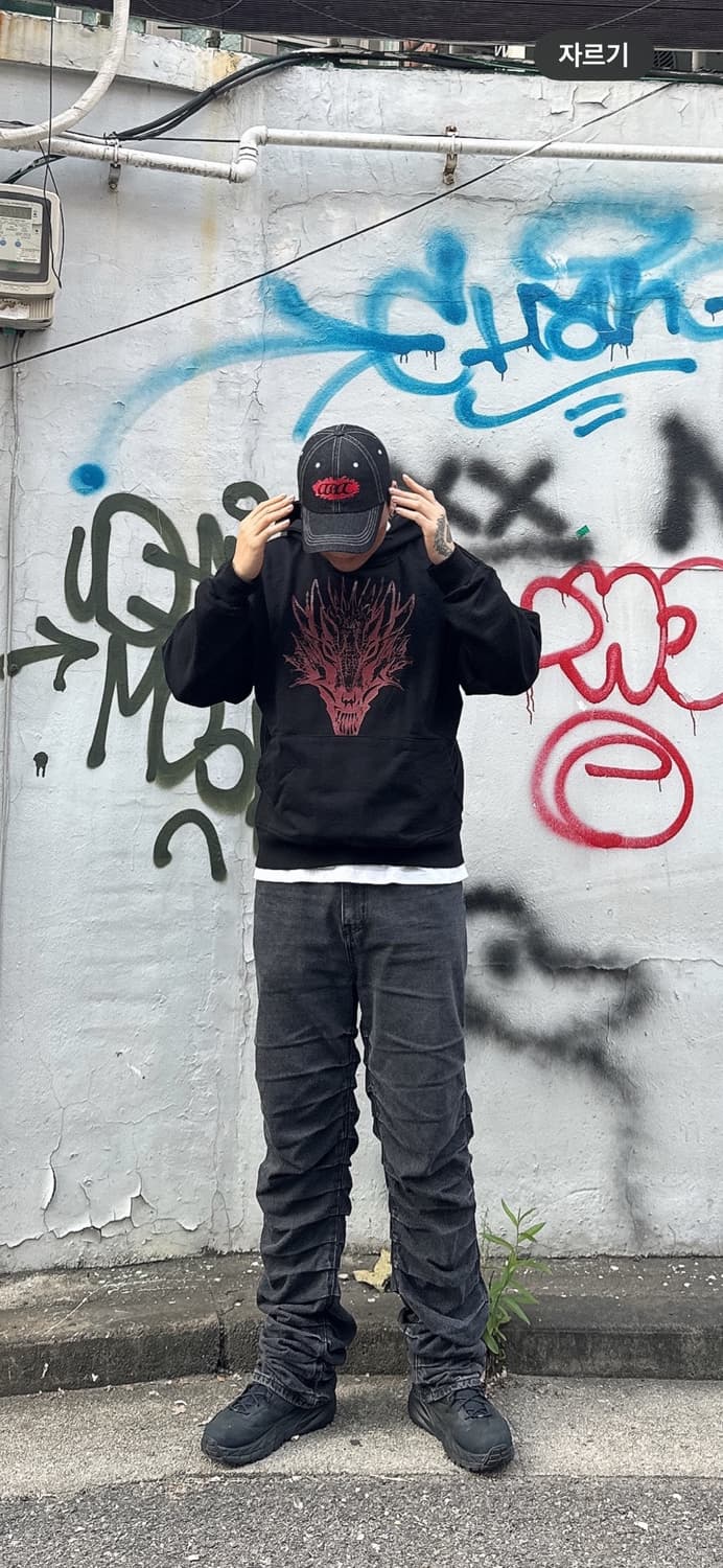 포스센스티브 레드 드래곤 후드티 상품이미지3