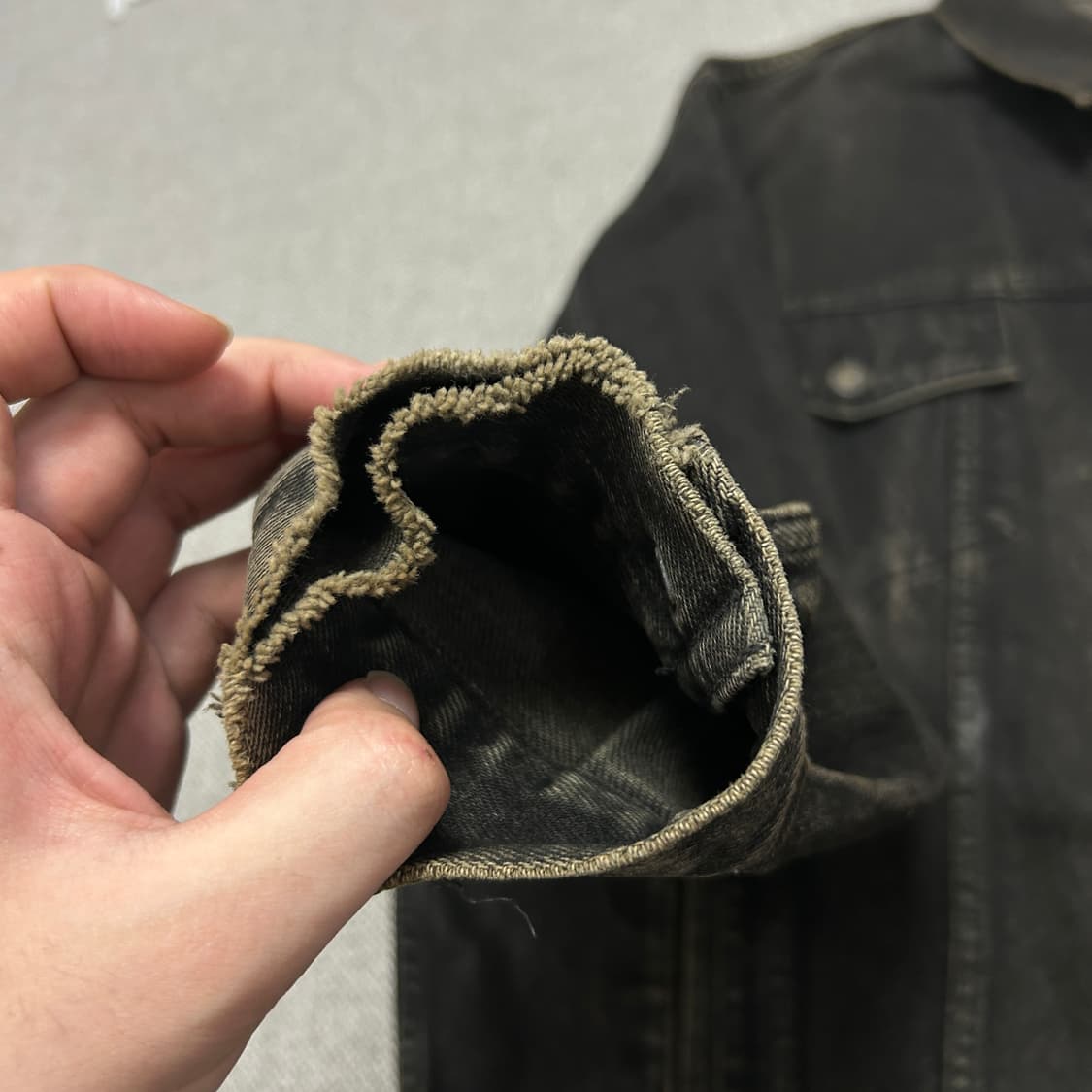 리바이스 90s 70748 빈티지 워시드 흑청자켓(105) 상품이미지5