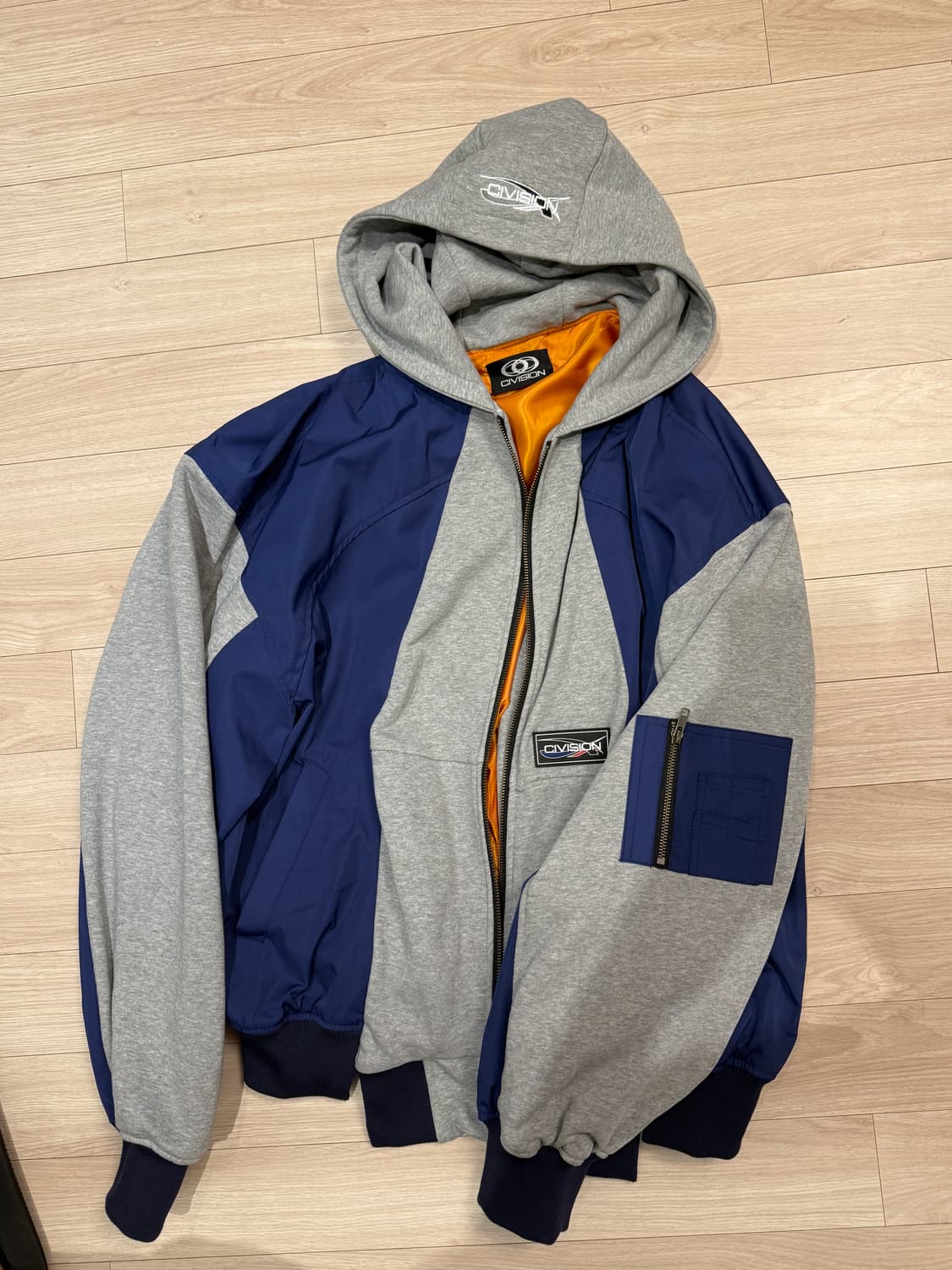 [2] Csc 씨비전 바이 씨에스씨 리메이크 후디드 블루종 블루 상품이미지1