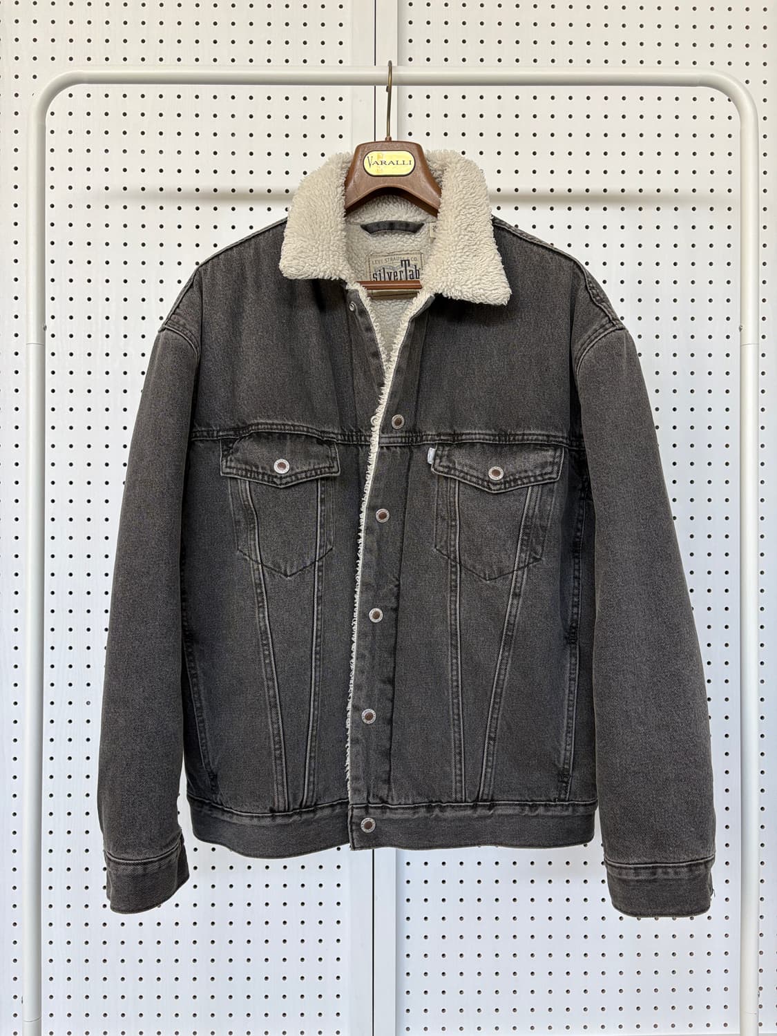 리바이스 실버탭 흑청 쉐르파 데님 자켓 M 상품이미지1