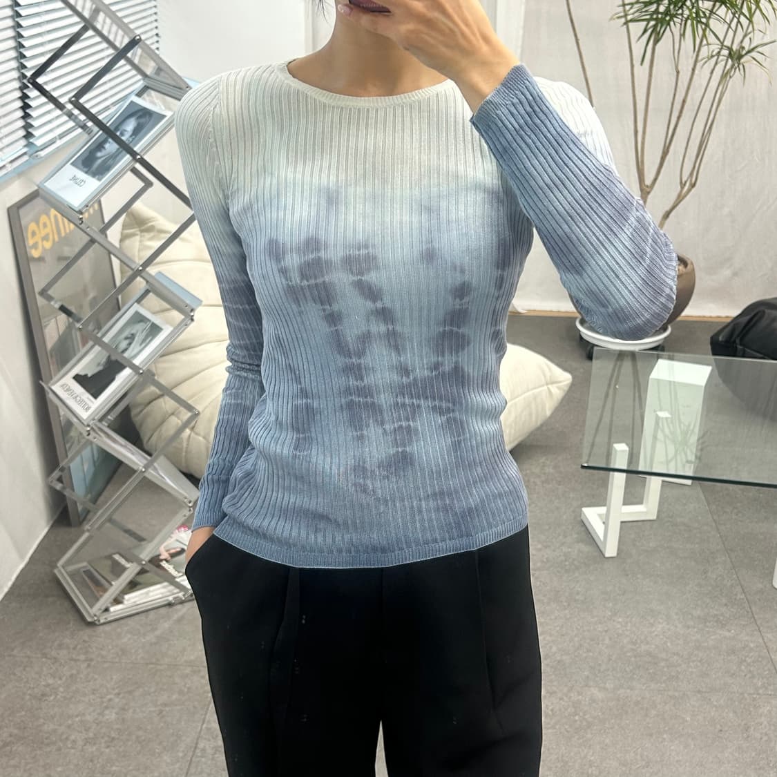 폴로랄프로렌 그라데이션 리브니트 슬림핏 상품이미지1