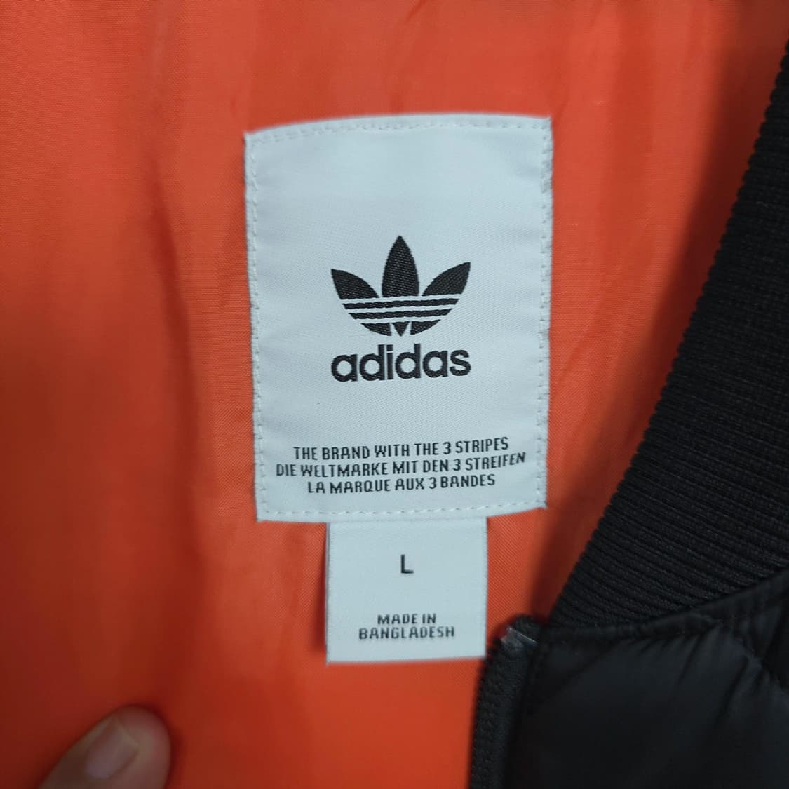 남성용 아디다스 Adidas 오리지널스 SST 퀼팅 봄버 자켓 블랙 L 상품이미지5