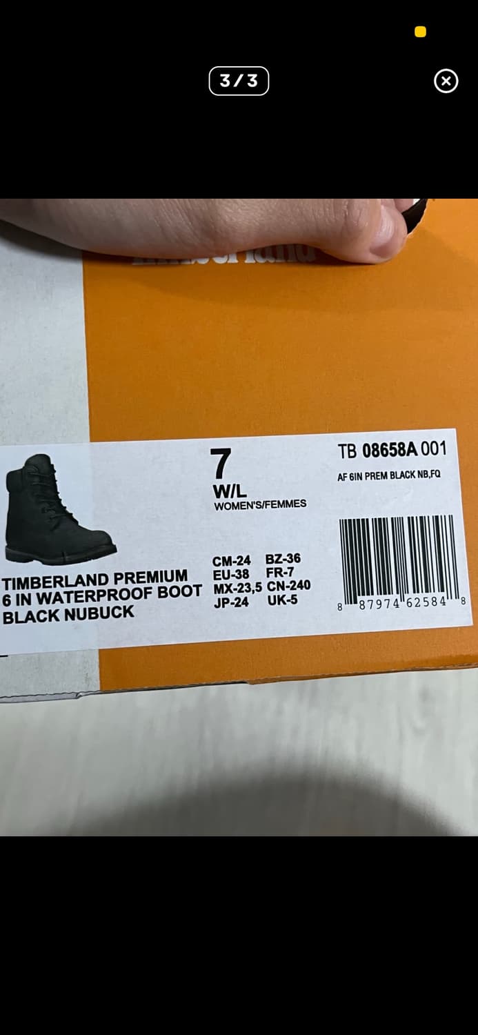 6인치 프리미엄 부츠 블랙 여성 / TB08658A0011 상품이미지3