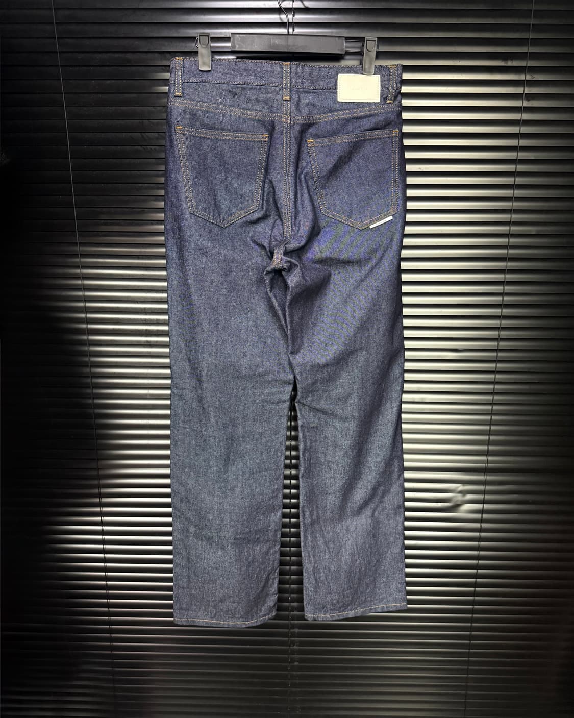 LAB101 인디고 생지 데님 스트레이트 일자핏 팬츠 30 다크 블루 상품이미지5