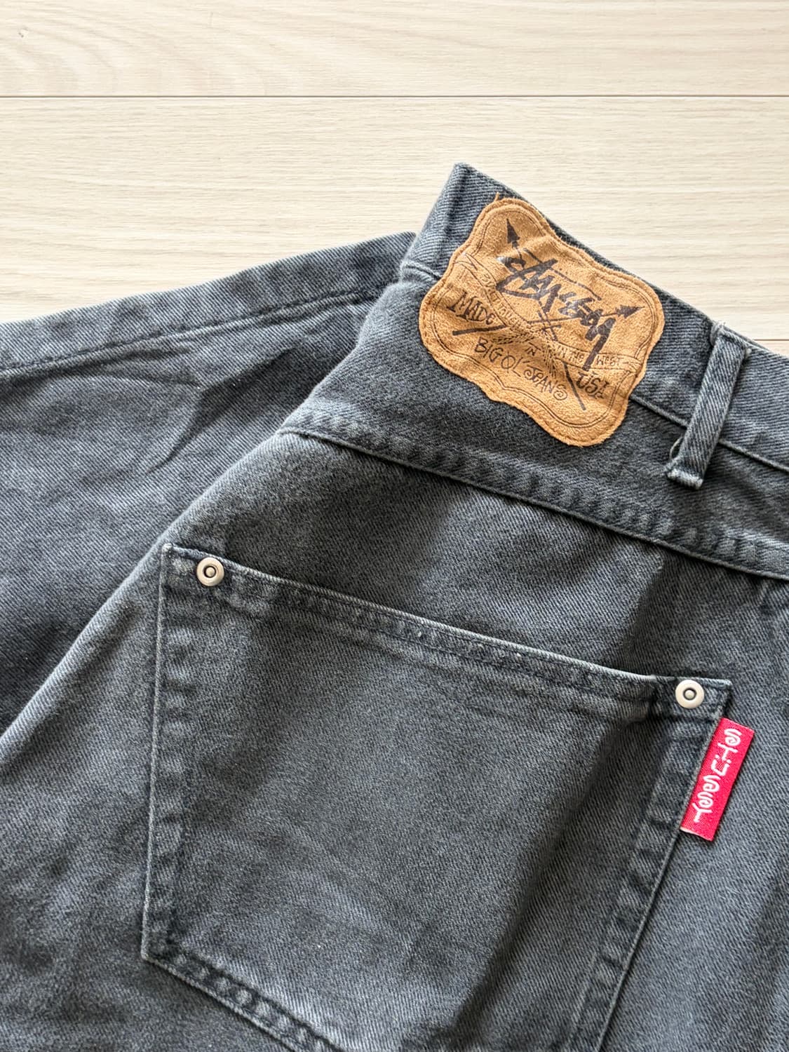 80-90s stussy 올드 스투시 빅올진 블랙 데님 30 (USA) 상품이미지1