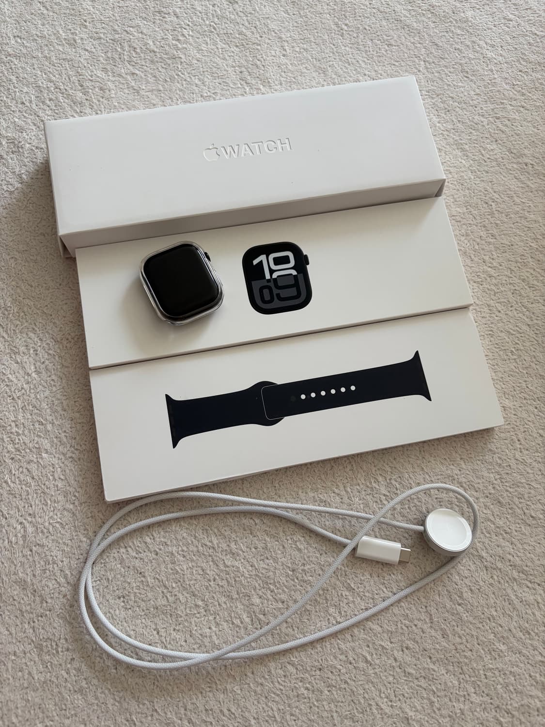 애플워치10 46mm GPS모델 (제트블랙) 풀박스 상품이미지1