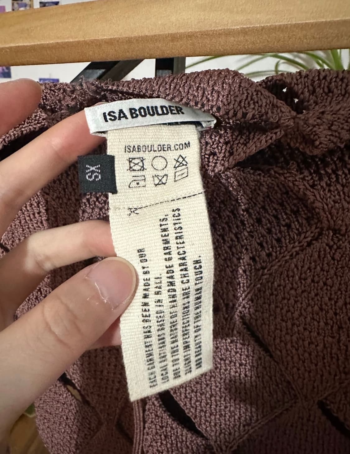 Isa Boulder checker Knit brown  상품이미지3