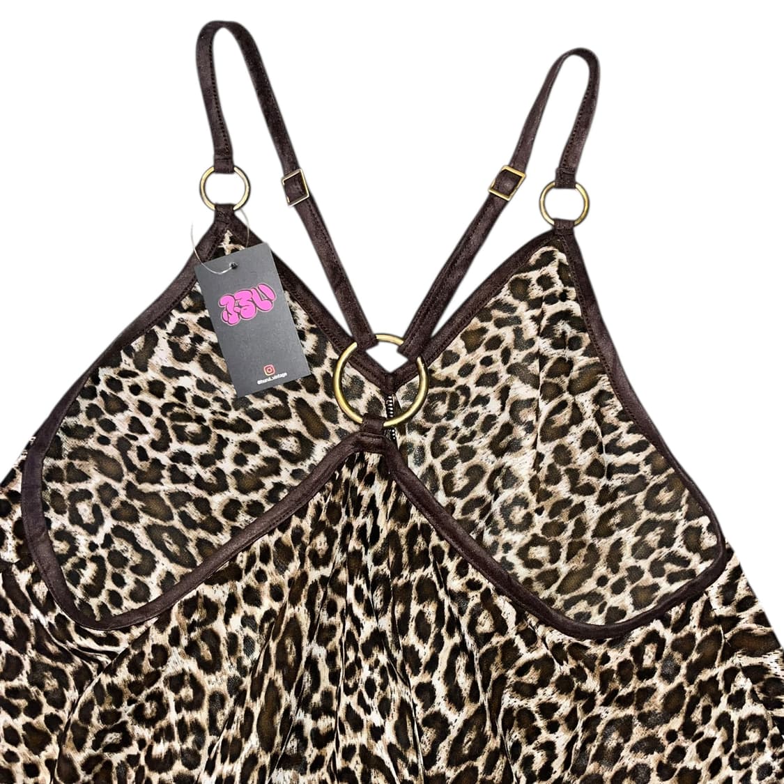 d.i.a 다이아 호피 슬립 나시 갸루y2k펑크 상품이미지6