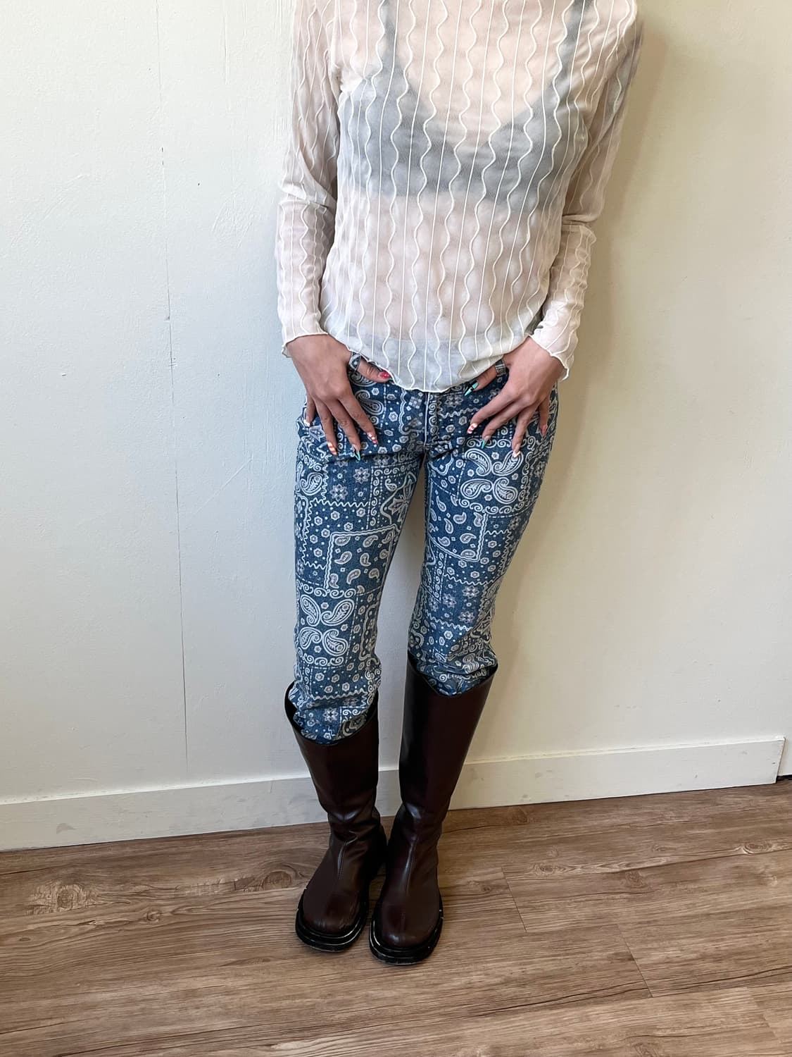 MAGIC SQUARE 페이즐리 데님진 상품이미지7