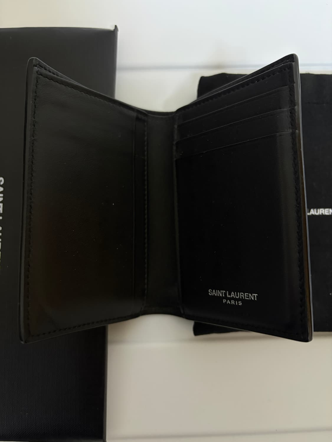 [한정판] 생로랑 크로커다일 오거나이저 은장 블랙 풀박스 상품이미지4