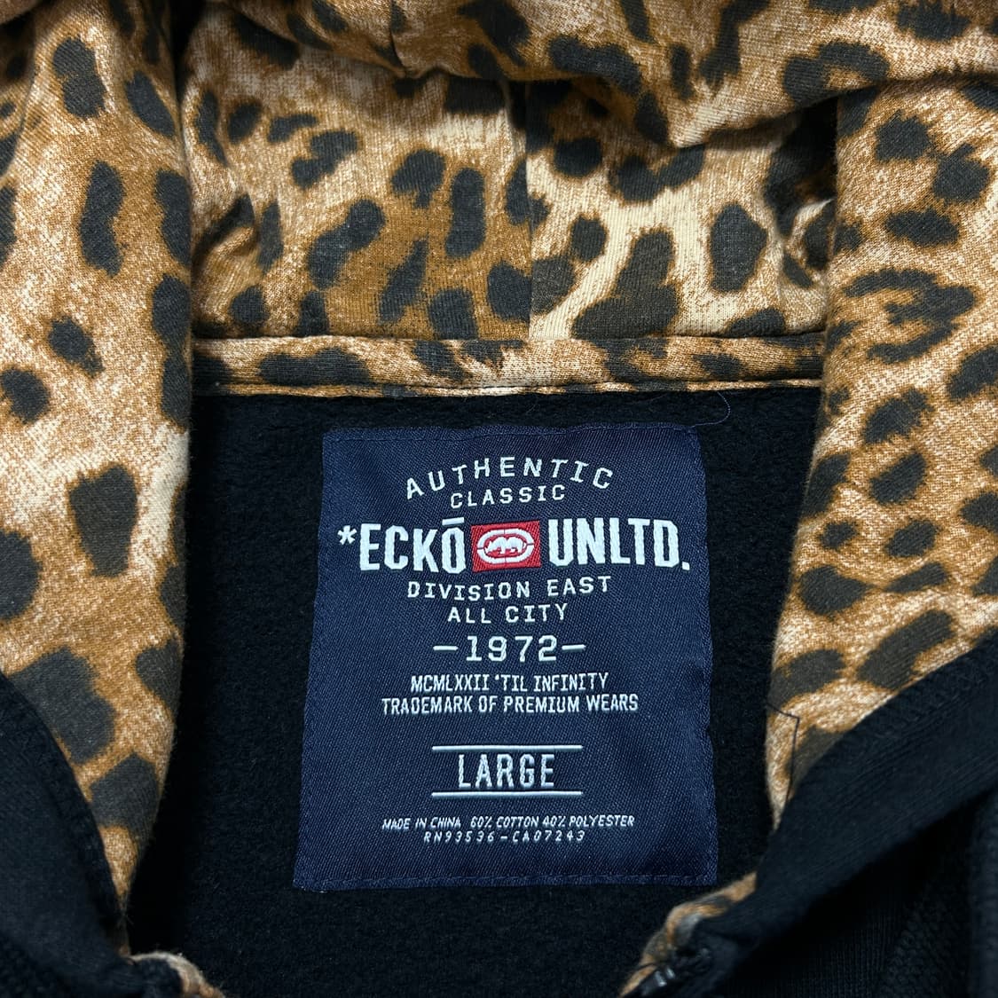 에코언리미티드 레오파드 후드집업(L) 상품이미지2