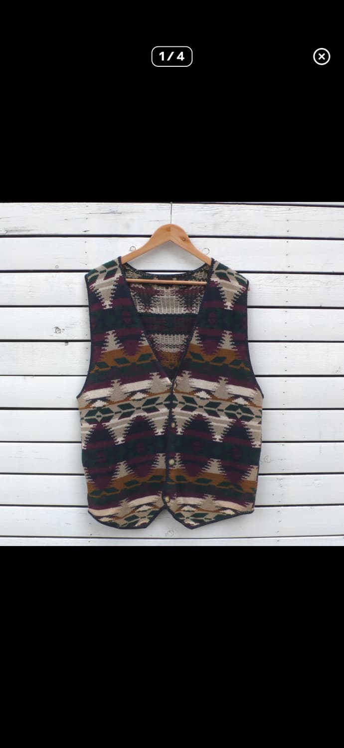 빈티지 나바호 조끼 남성 L 상품이미지1