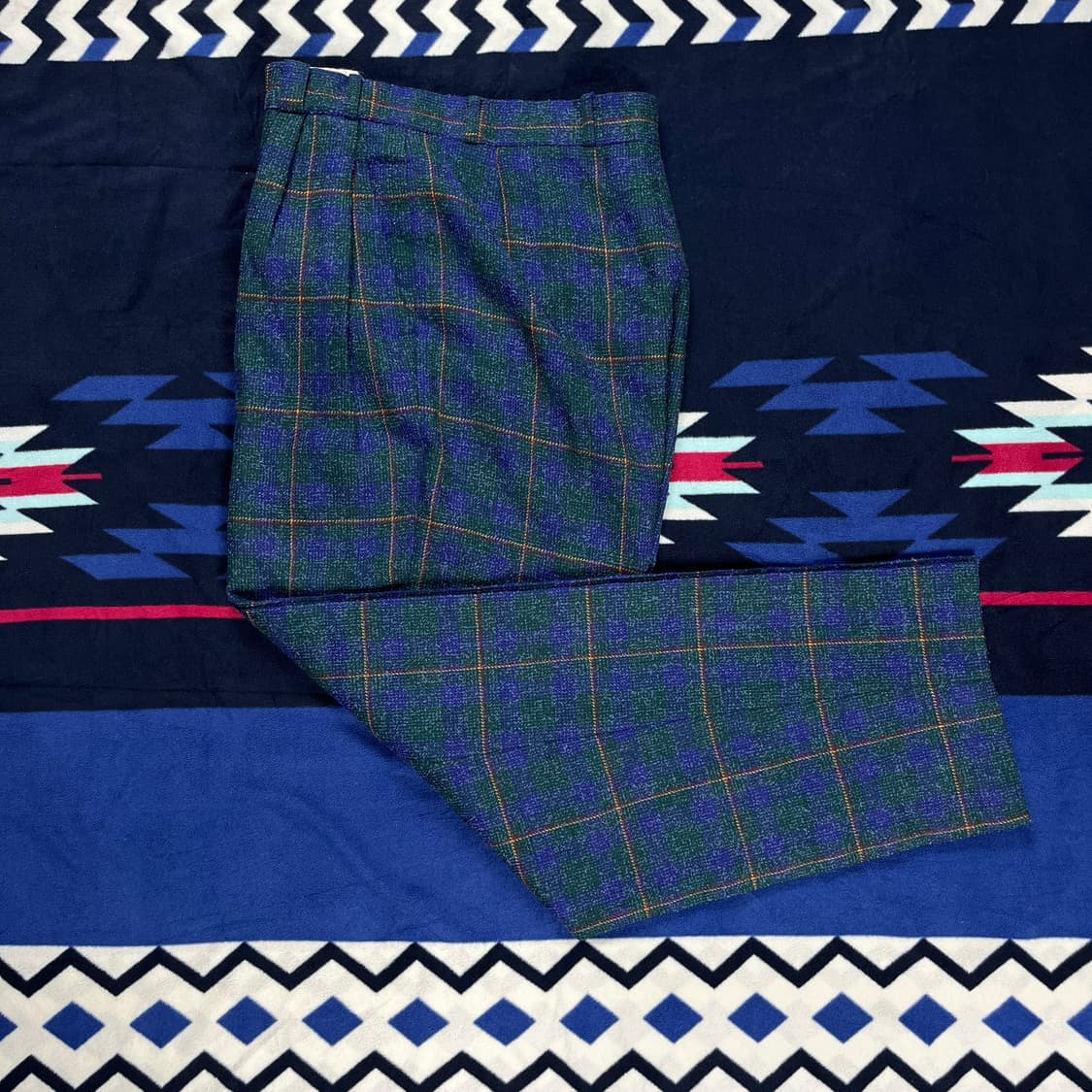 90s barassi 빈티지 체크 플리츠팬츠 (실측확인) 상품이미지7