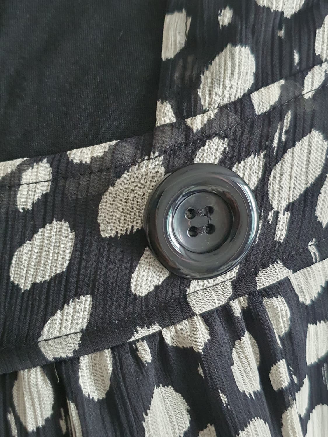 [모리걸] 블랙 도트 쉬폰 원피스 상품이미지4