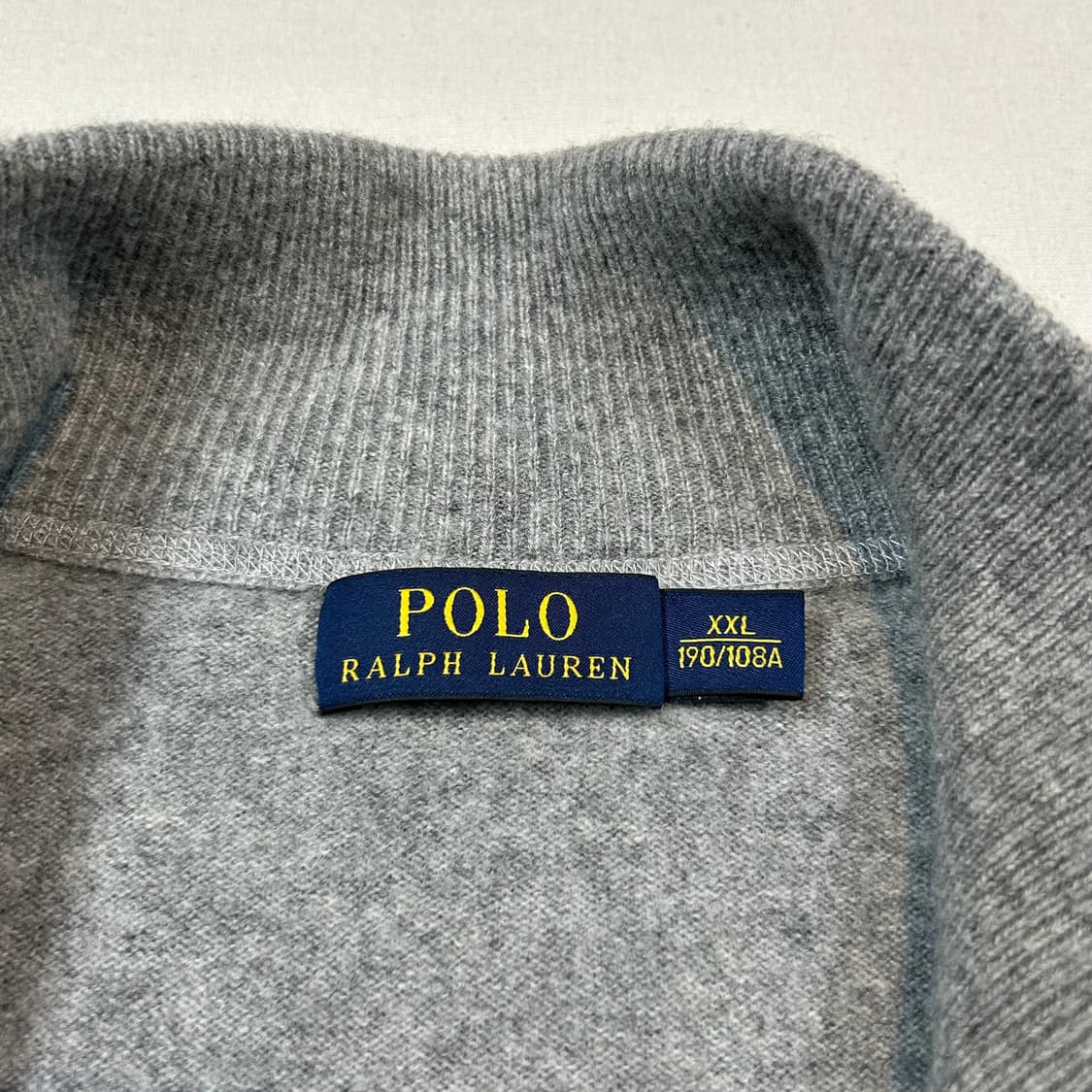 XXL) 폴로 랄프로렌 메리노울 니트 집업 그레이 2way지퍼 상품이미지9