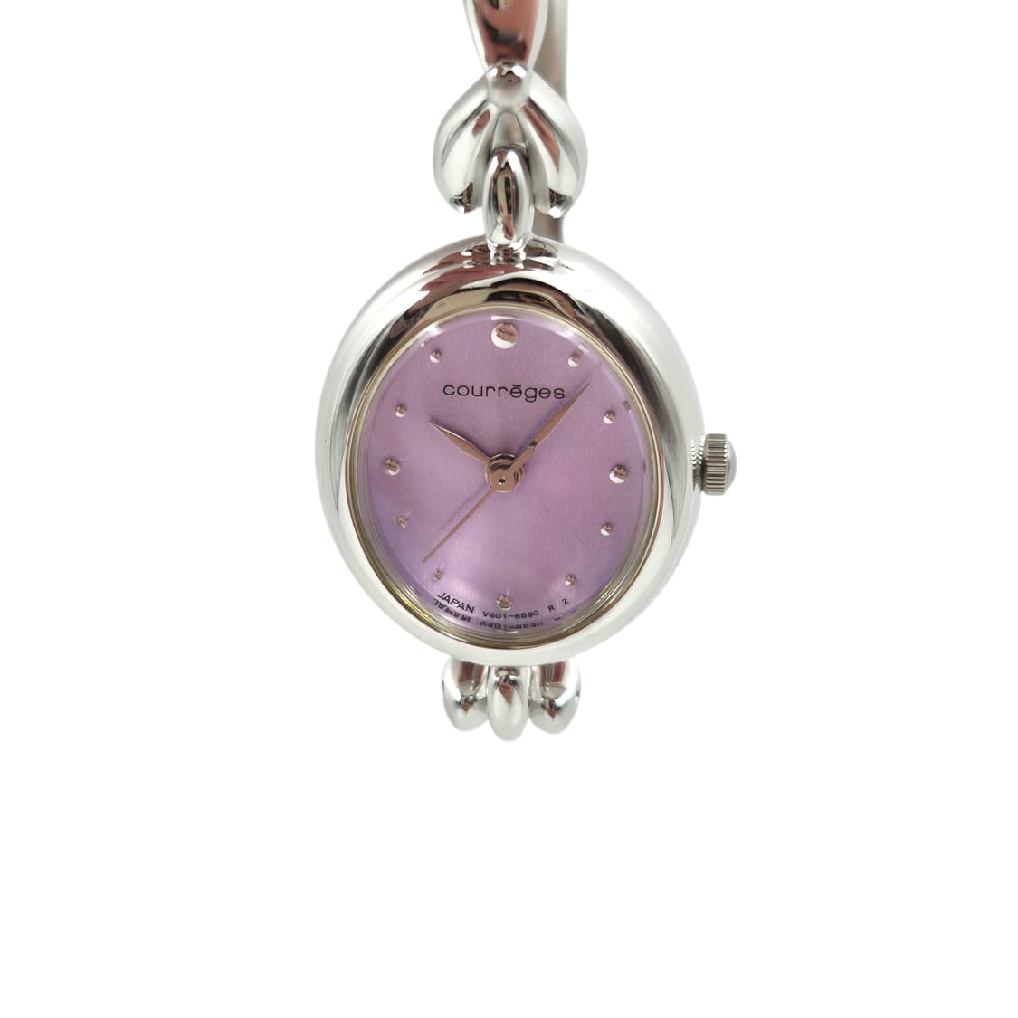90s 한정 꾸레쥬 스페이스 에이지 핑크 오발 시계 상품이미지6