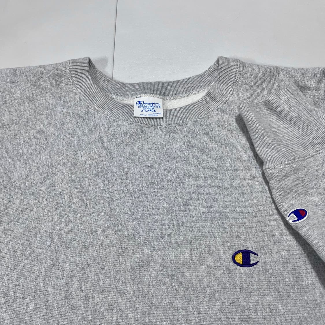[정품] 챔피온 그레이 투로고 기모 맨투맨 [ XL ] 상품이미지4