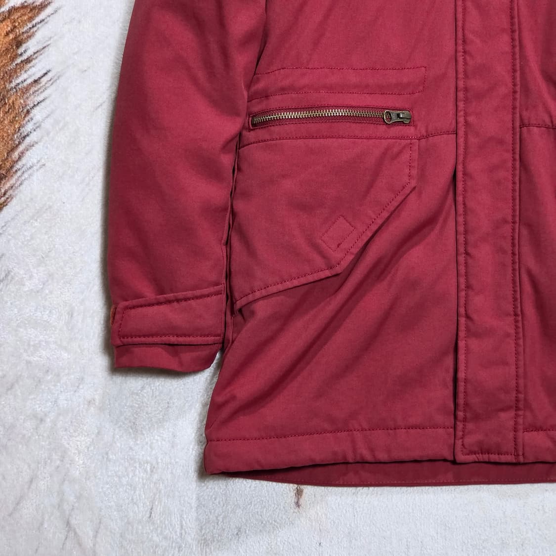 노스페이스 버건디 누빔 야상점퍼  상품이미지3